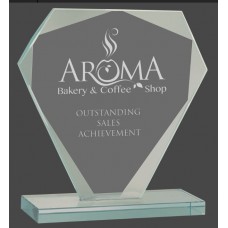 Cut Diamond Jade Glass Award 